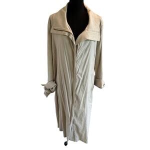 Elaine Kim- Linen Funnel Coat - Ecru XL NWT
